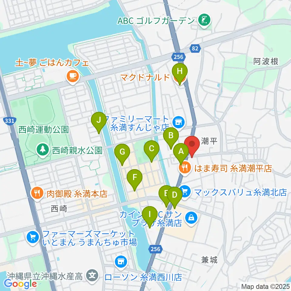 フリューゲル音楽教室周辺のカフェ一覧地図