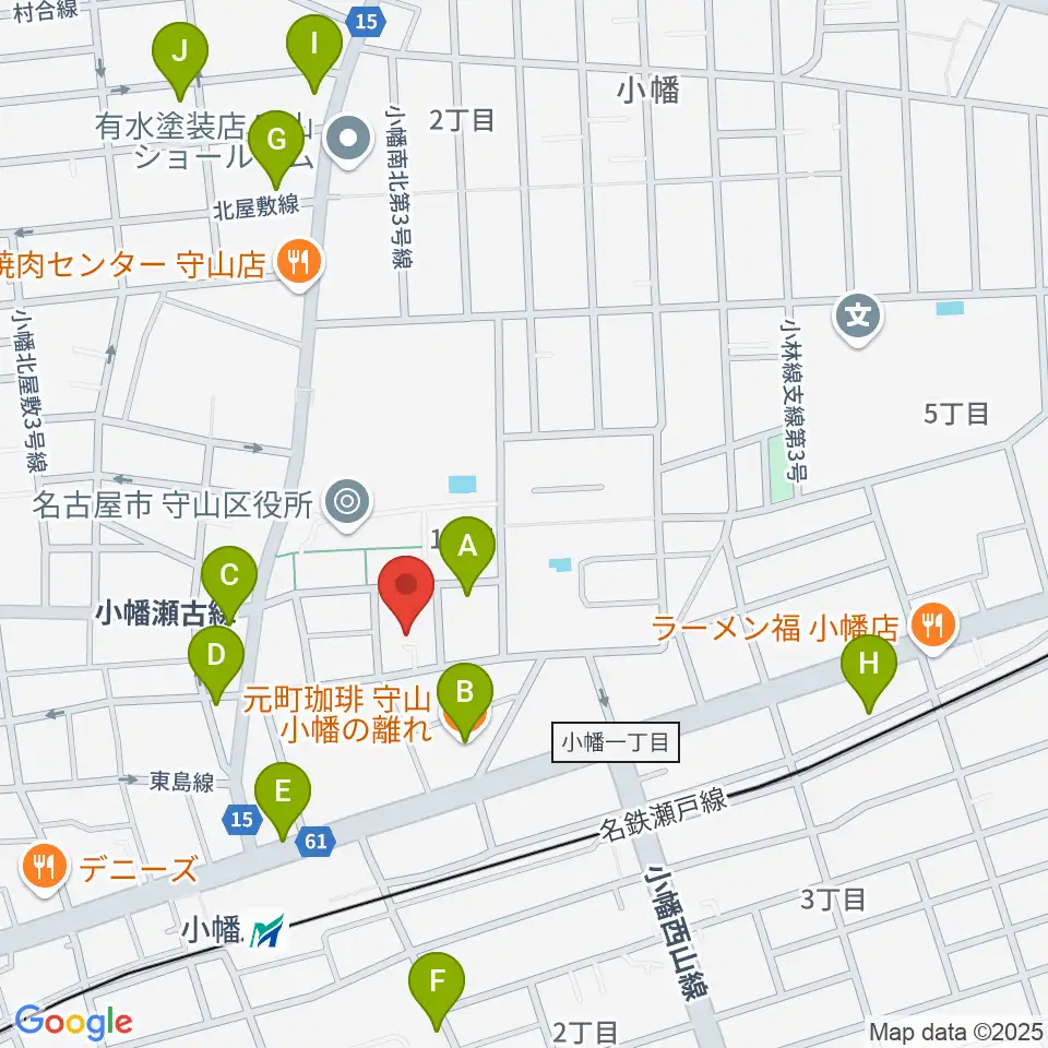 小幡 音楽館周辺のカフェ一覧地図