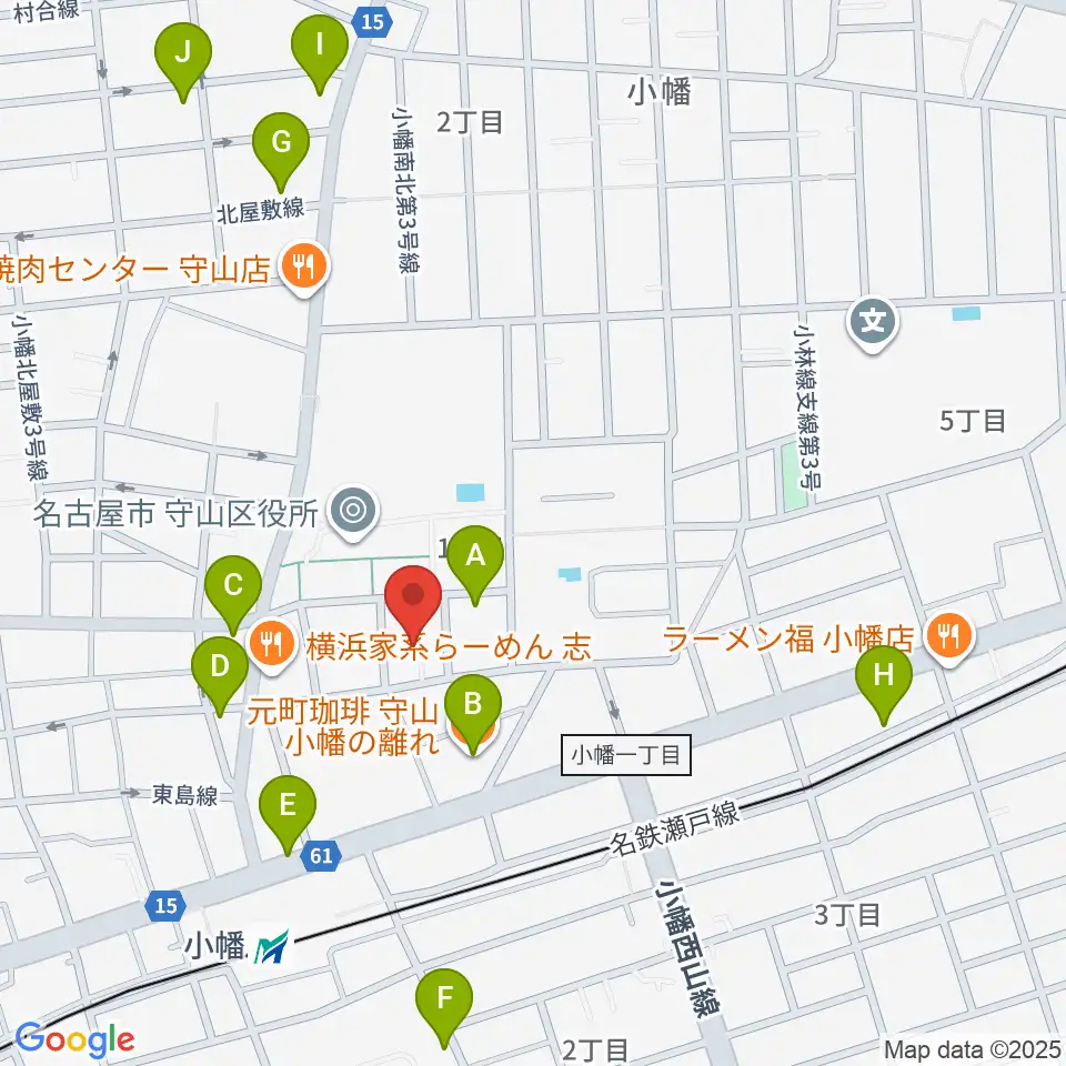 小幡 音楽館周辺のカフェ一覧地図