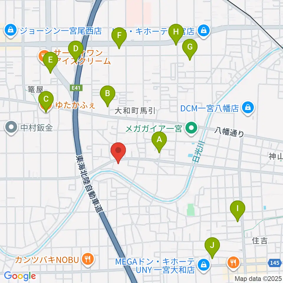 ハセガワ楽器 メロディースクール周辺のカフェ一覧地図