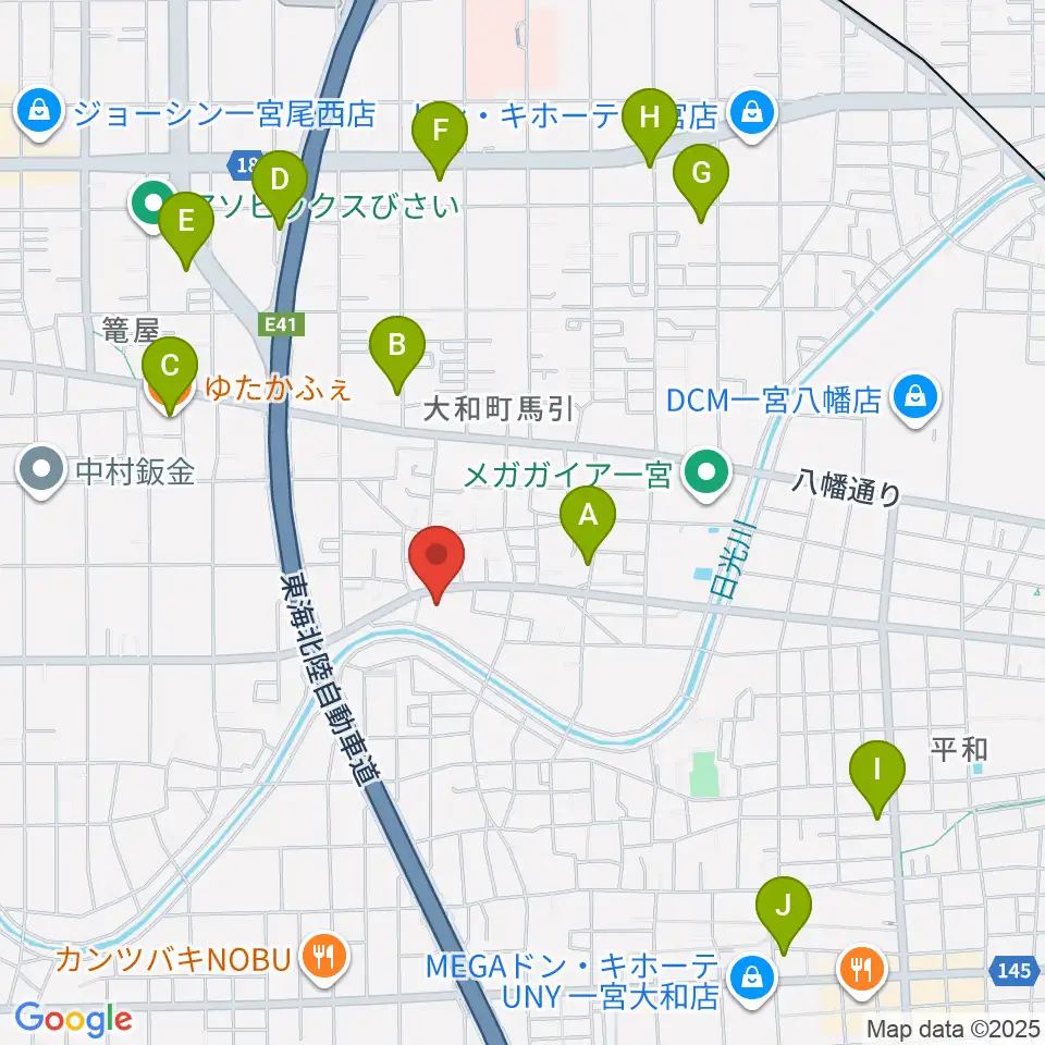 ハセガワ楽器 メロディースクール周辺のカフェ一覧地図
