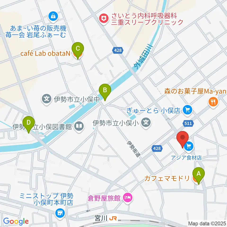 ウィーン音楽教室周辺のカフェ一覧地図