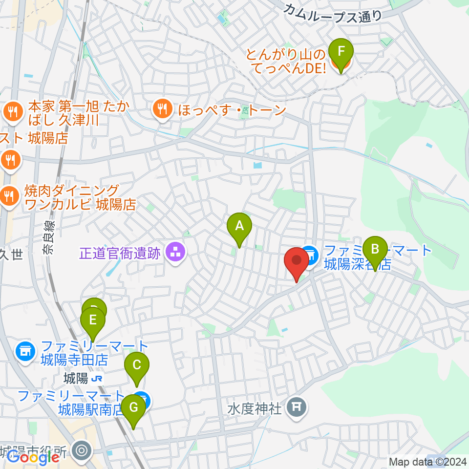 スタジオスキップ周辺のカフェ一覧地図