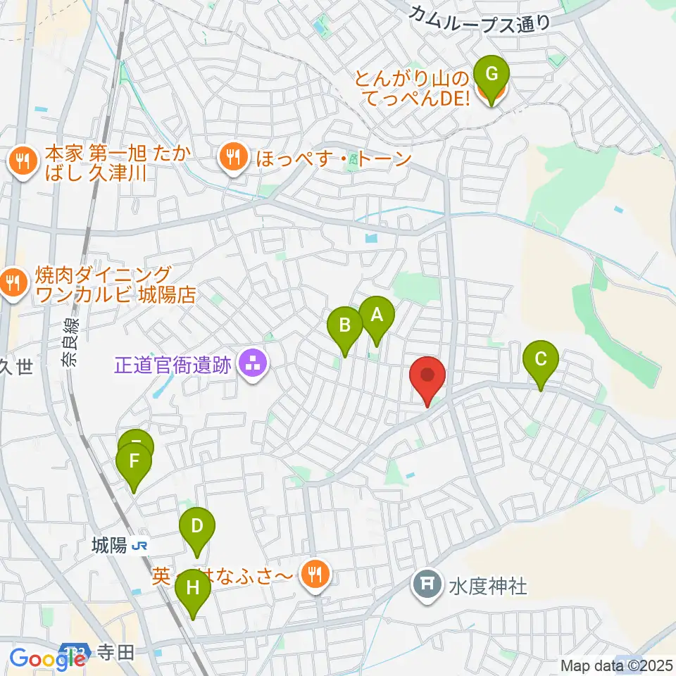 スタジオスキップ周辺のカフェ一覧地図