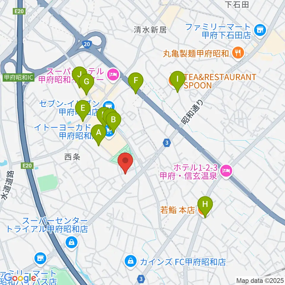 ユニバーサルピアノ教室ぴのあ周辺のカフェ一覧地図