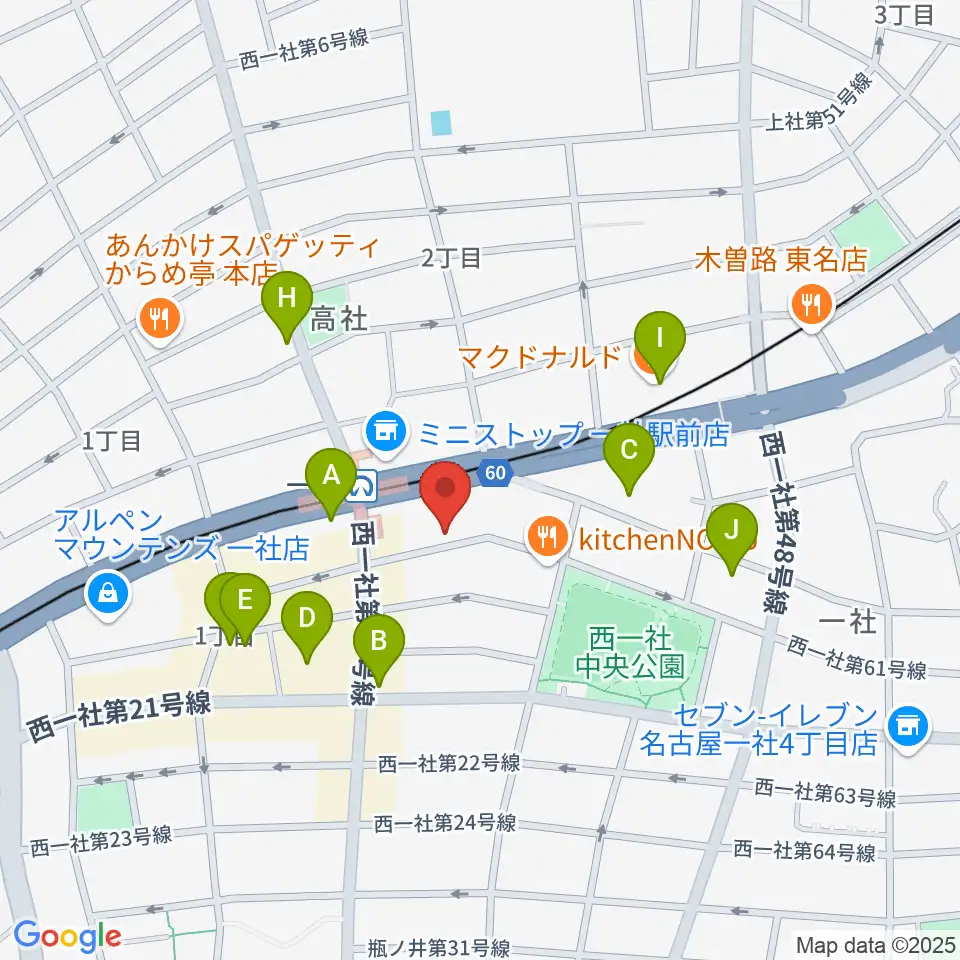 マミ・アートミュージック周辺のカフェ一覧地図