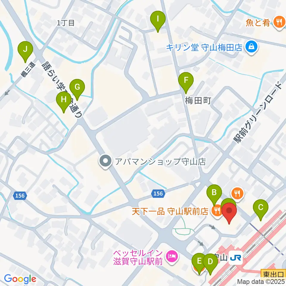 ハーモニー・ミュージック・スタジオ周辺のカフェ一覧地図