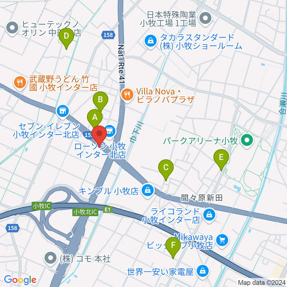 MJPミックススクール周辺のカフェ一覧地図