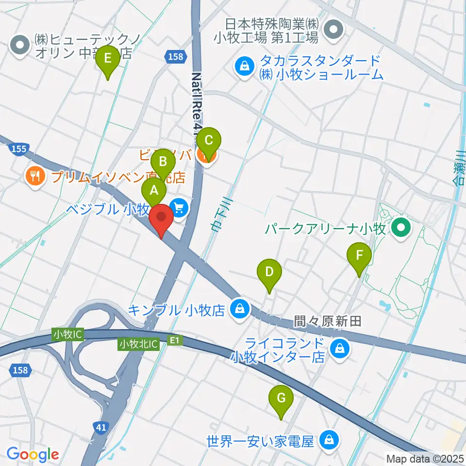 MJPミックススクール周辺のカフェ一覧地図