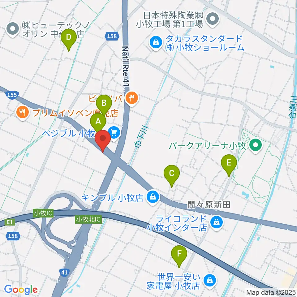 MJPミックススクール周辺のカフェ一覧地図