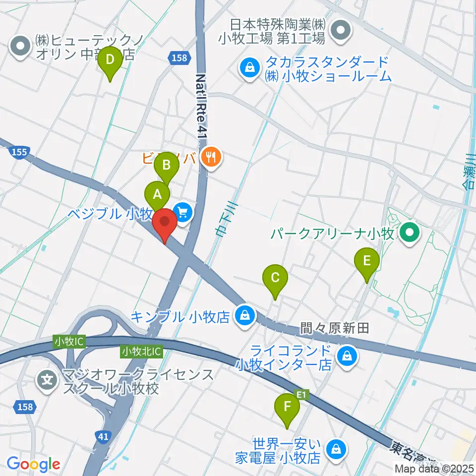 MJPミックススクール周辺のカフェ一覧地図