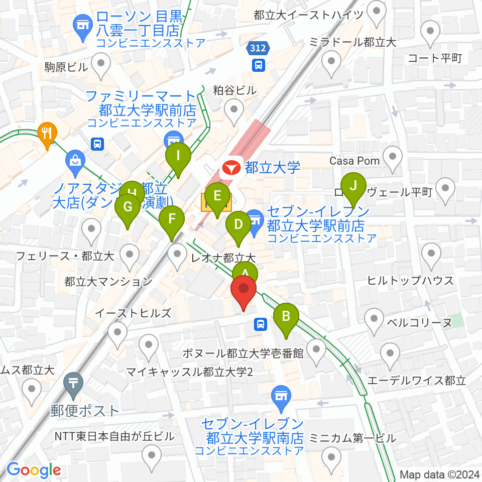 山田聖ヴァイオリン工房周辺のカフェ一覧地図