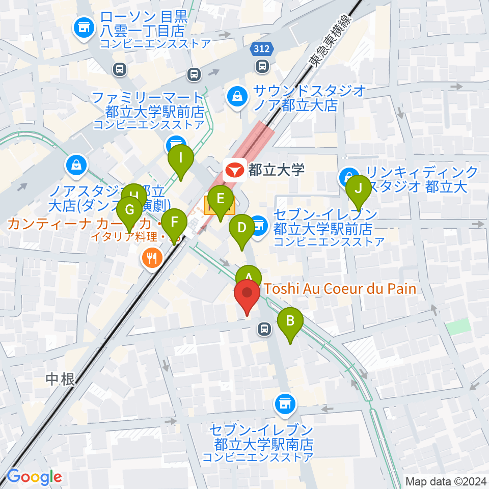 山田聖ヴァイオリン工房周辺のカフェ一覧地図