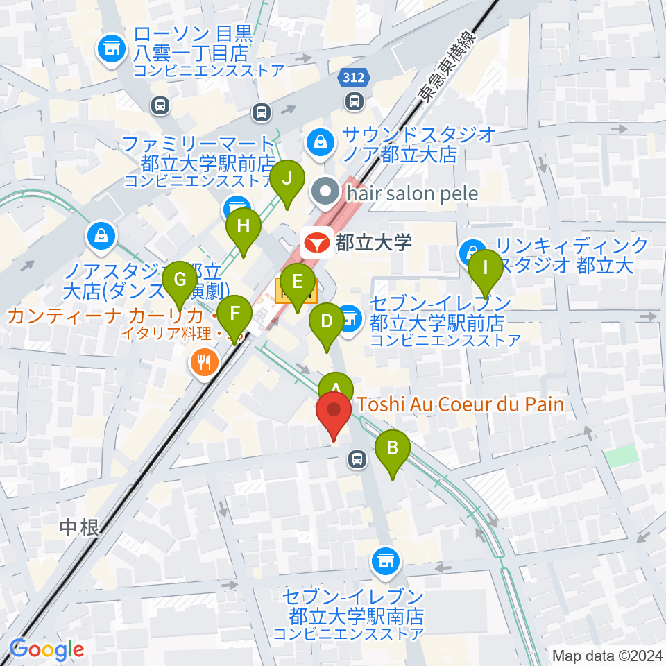 山田聖ヴァイオリン工房周辺のカフェ一覧地図