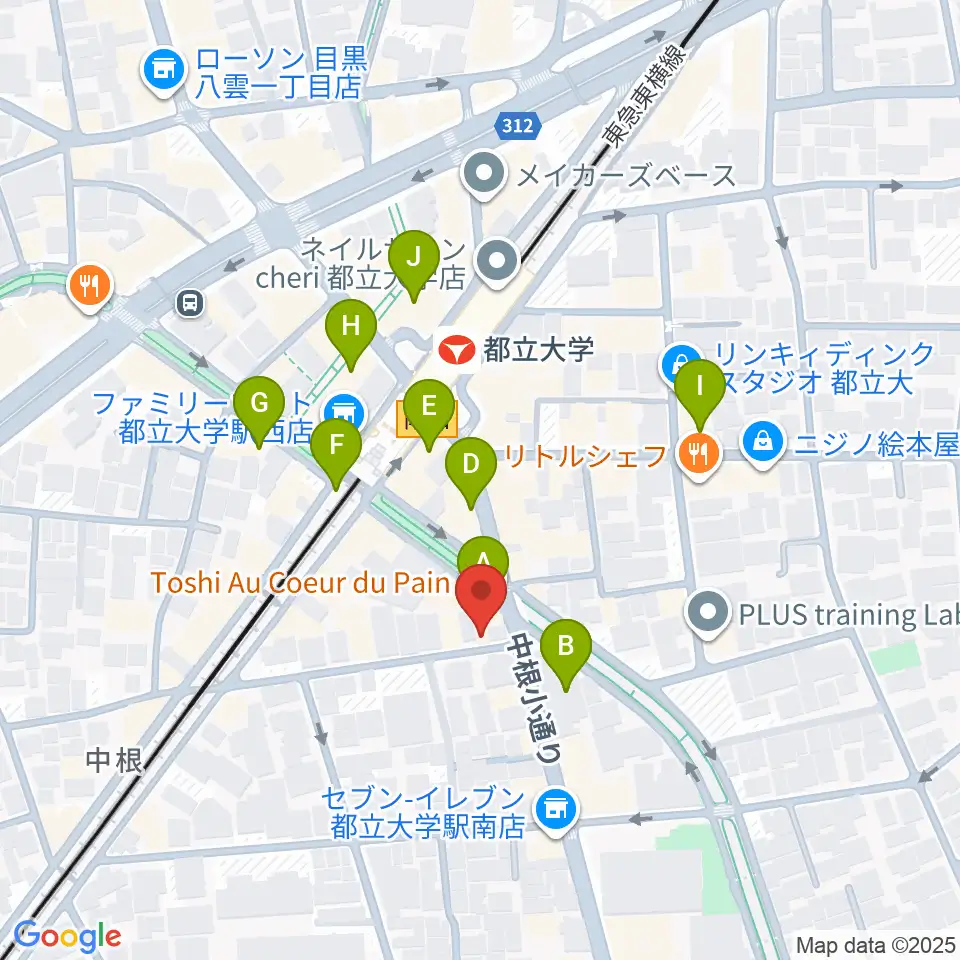 山田聖ヴァイオリン工房周辺のカフェ一覧地図