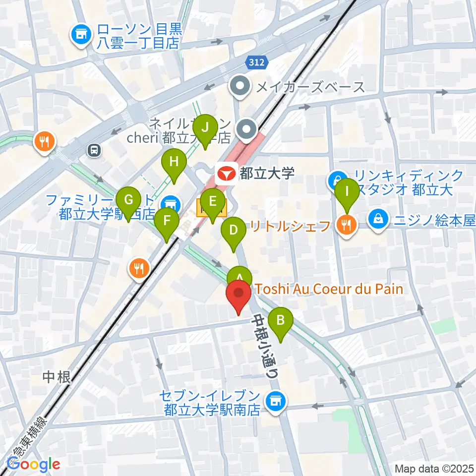 山田聖ヴァイオリン工房周辺のカフェ一覧地図