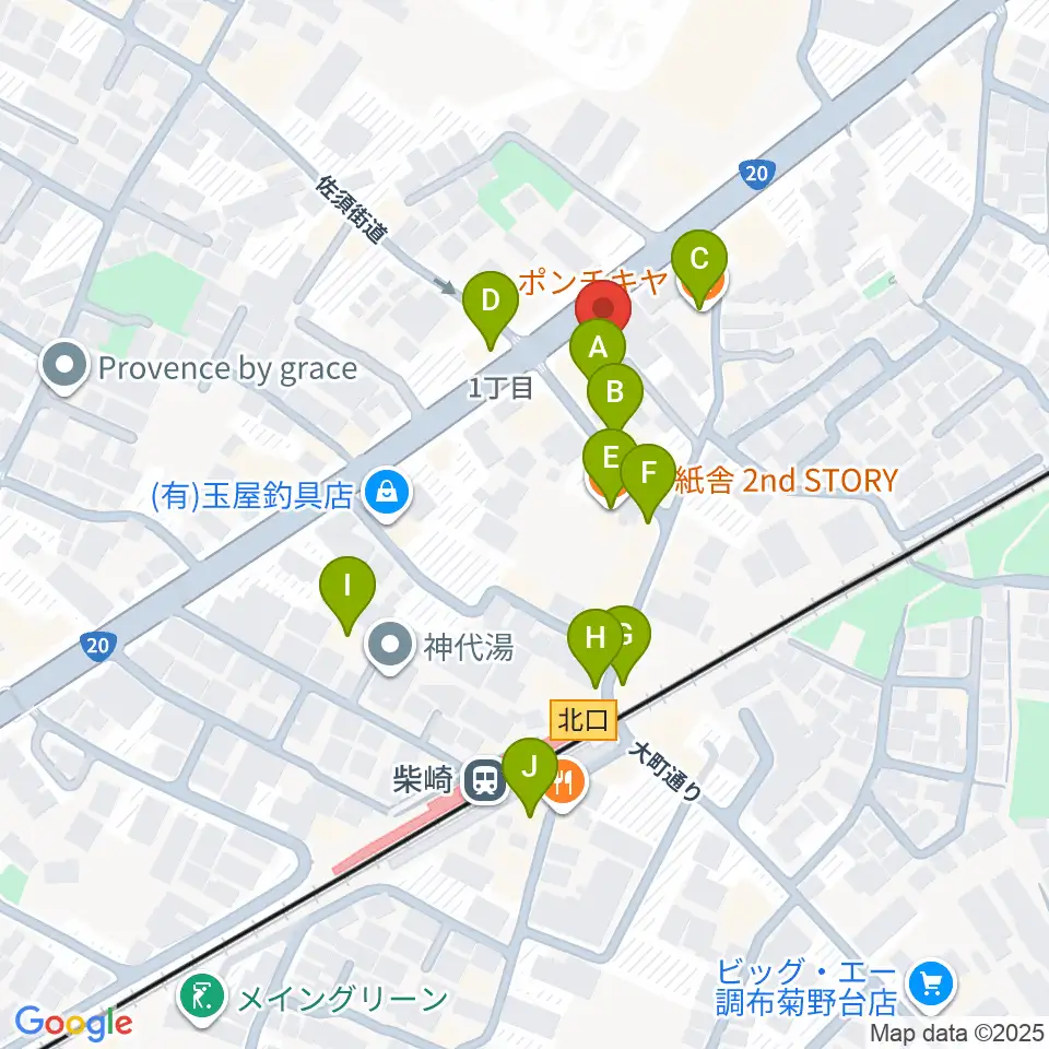J.K.キューブ101スタジオエチュード周辺のカフェ一覧地図
