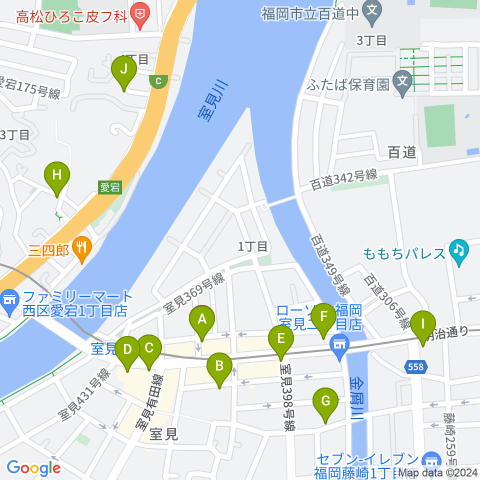 和光音楽アカデミー周辺のカフェ一覧地図