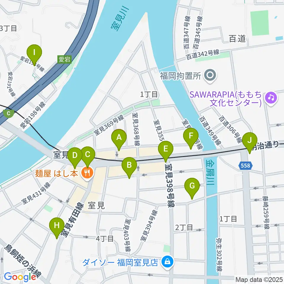 和光音楽アカデミー周辺のカフェ一覧地図