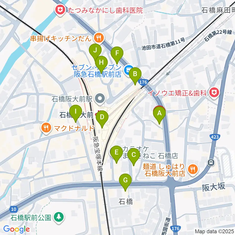 スタジオR's周辺のカフェ一覧地図