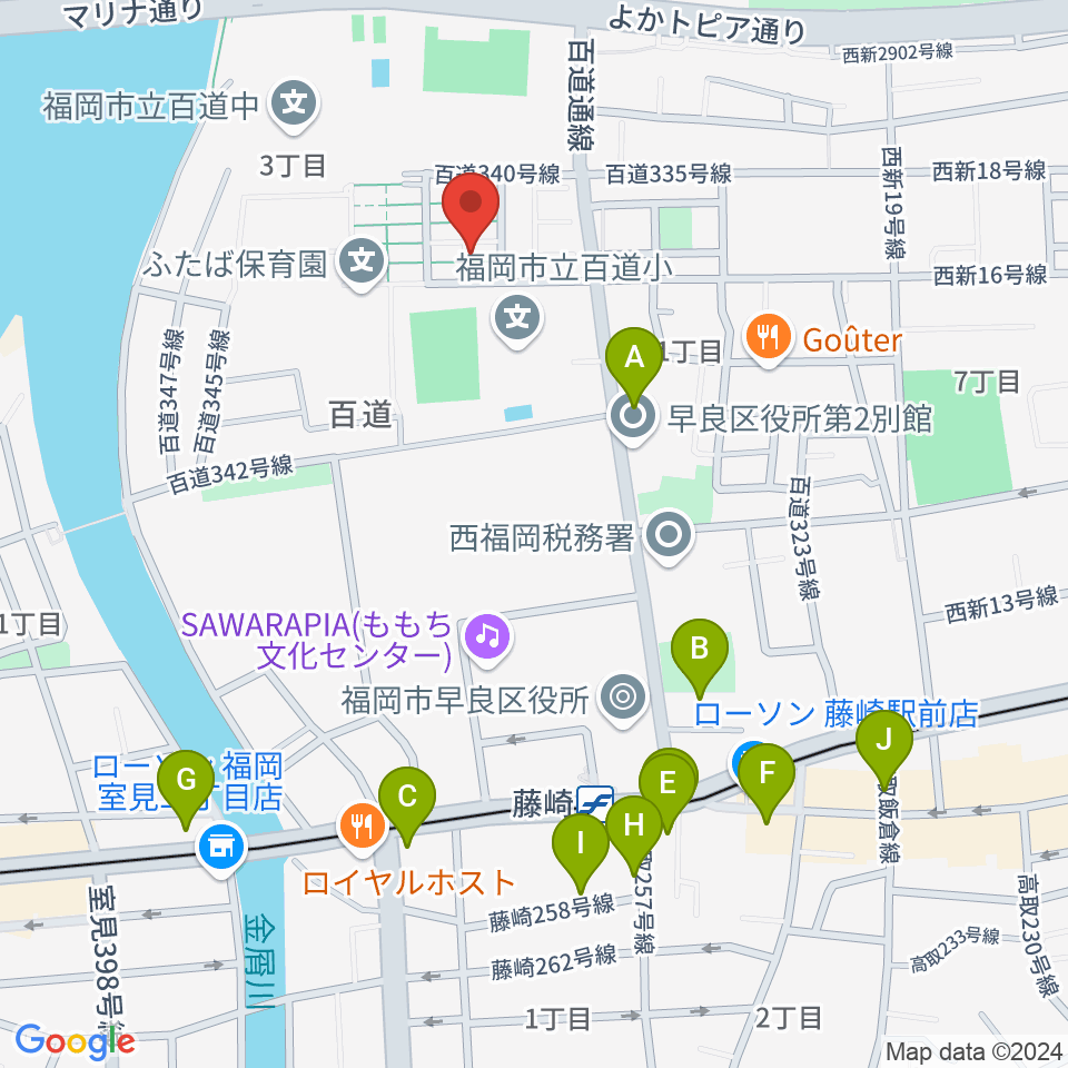 カルチャー教室てんとう虫周辺のカフェ一覧地図