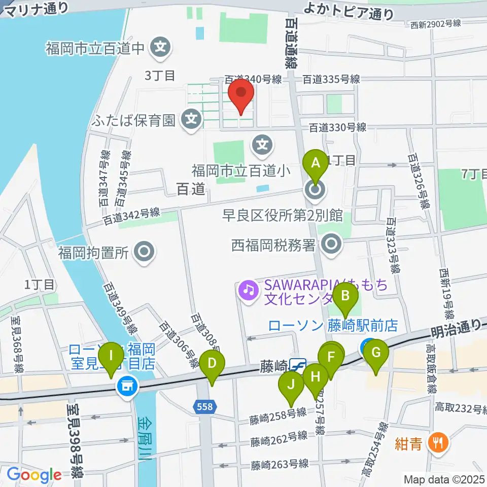 カルチャー教室てんとう虫周辺のカフェ一覧地図