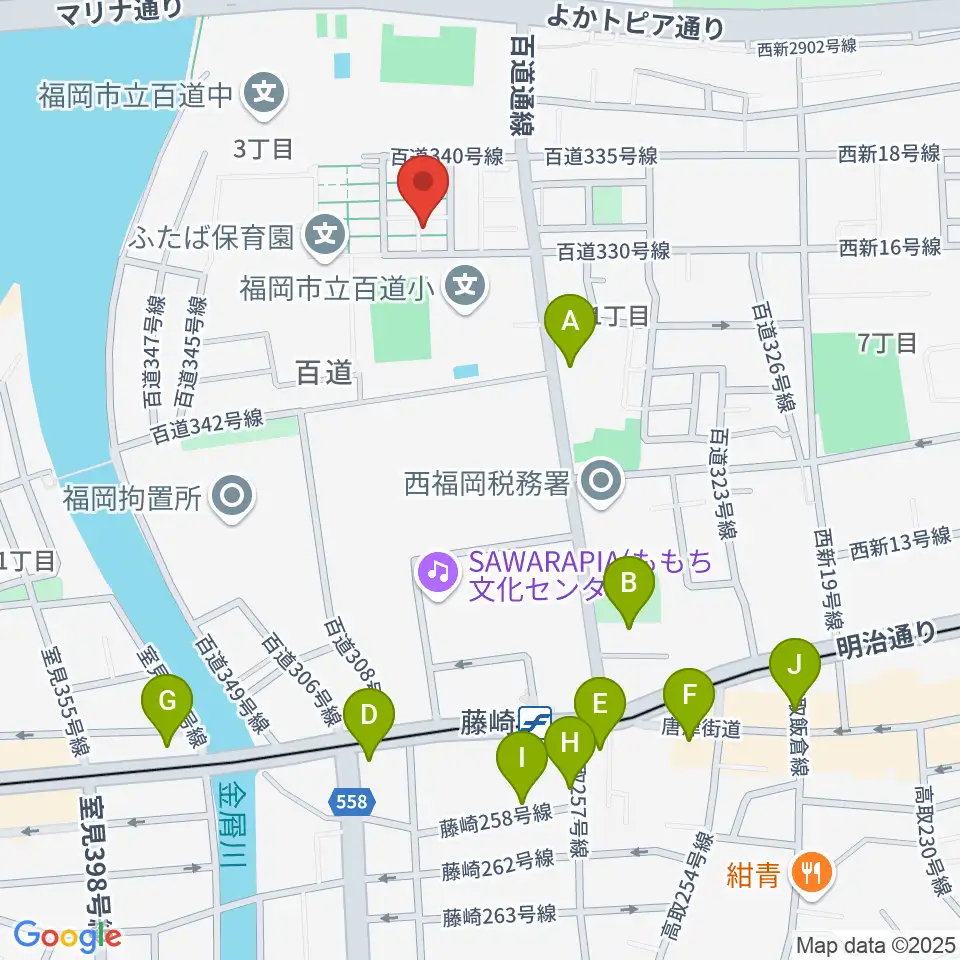 カルチャー教室てんとう虫周辺のカフェ一覧地図
