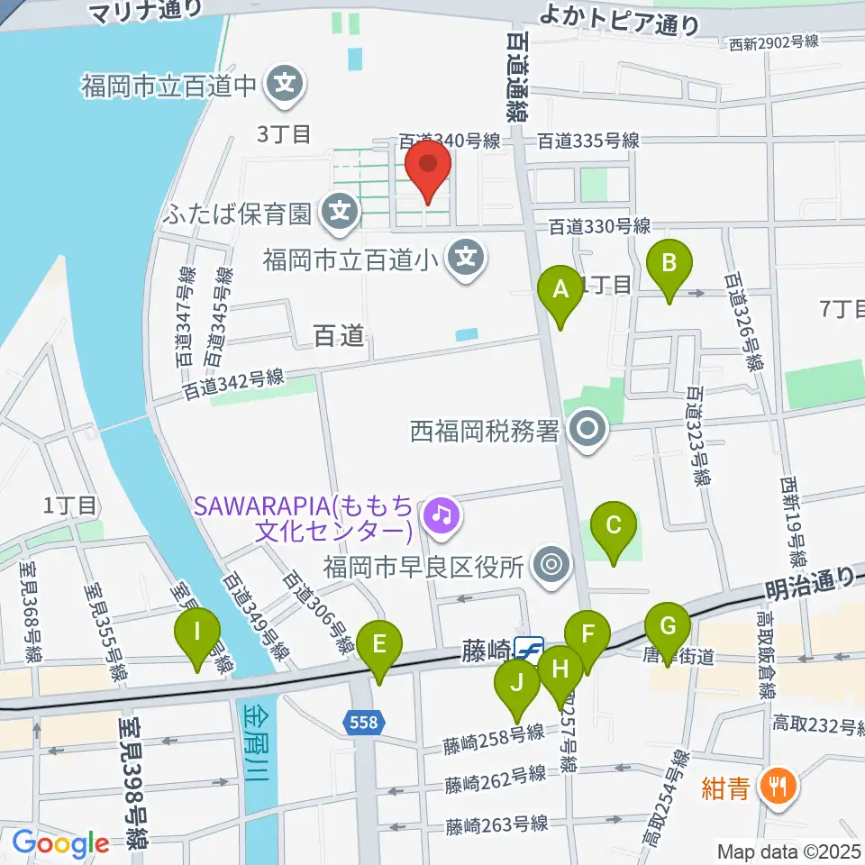 カルチャー教室てんとう虫周辺のカフェ一覧地図