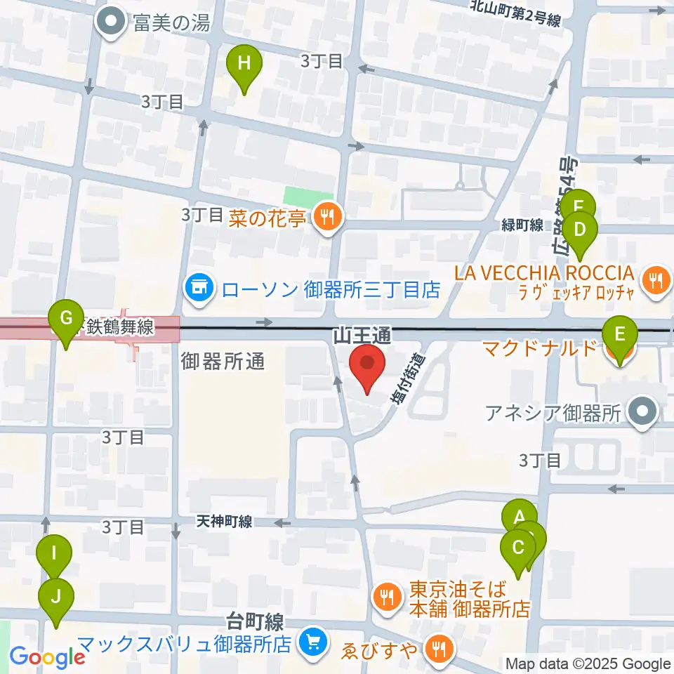 名古屋音楽館周辺のカフェ一覧地図