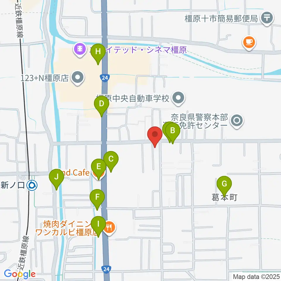あおぞら音楽サロン周辺のカフェ一覧地図