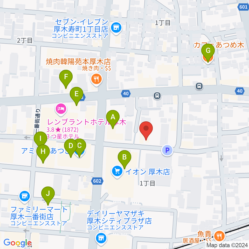 スタジオシール周辺のカフェ一覧地図