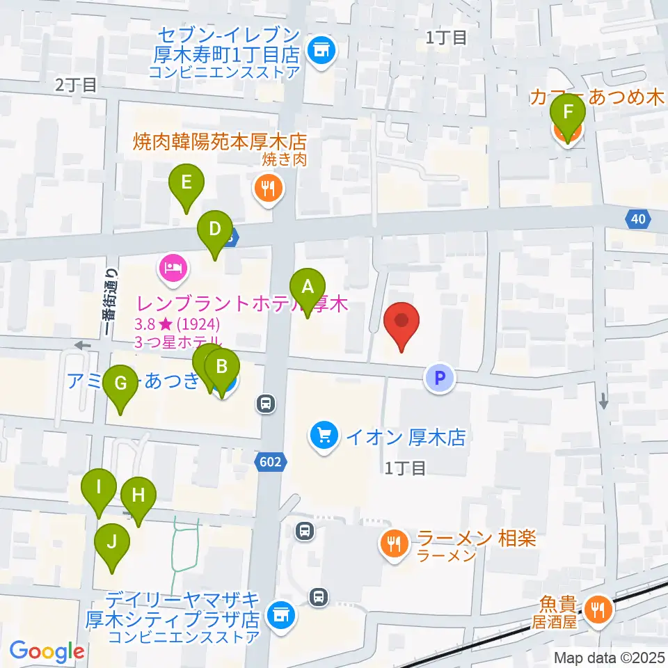 スタジオシール周辺のカフェ一覧地図