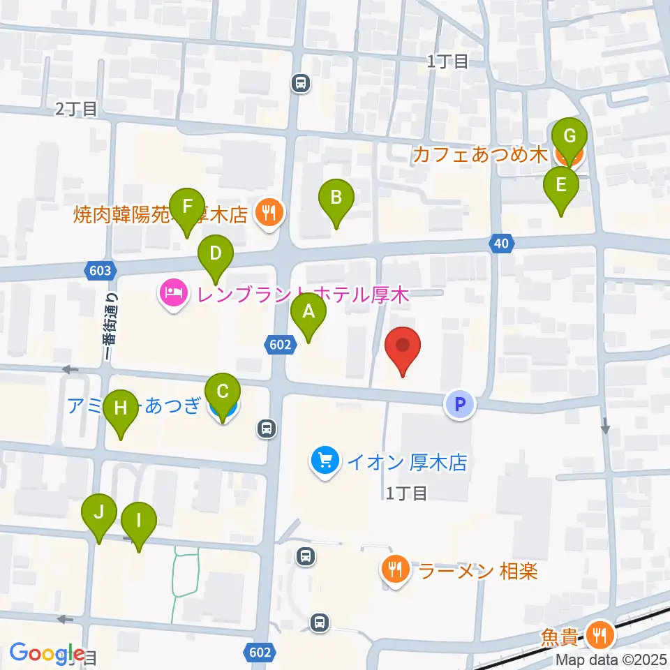 スタジオシール周辺のカフェ一覧地図