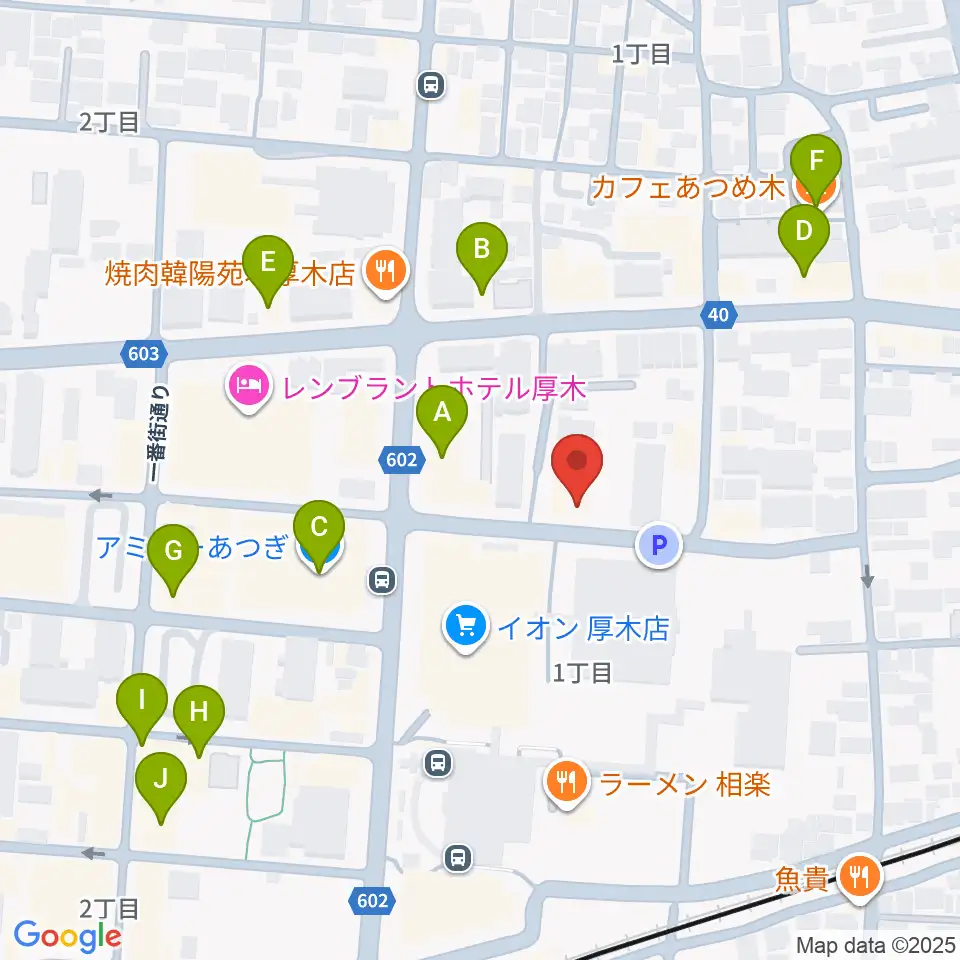 スタジオシール周辺のカフェ一覧地図
