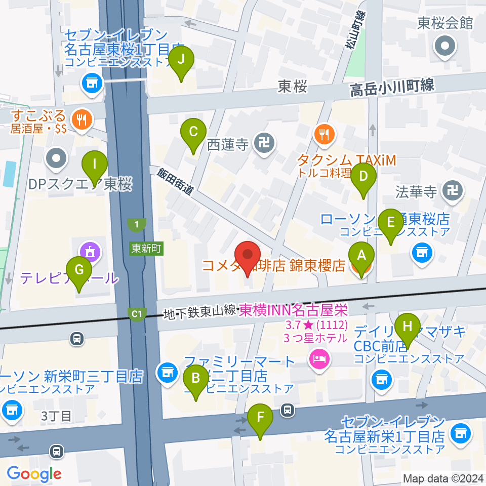 Nancy 名古屋周辺のカフェ一覧地図