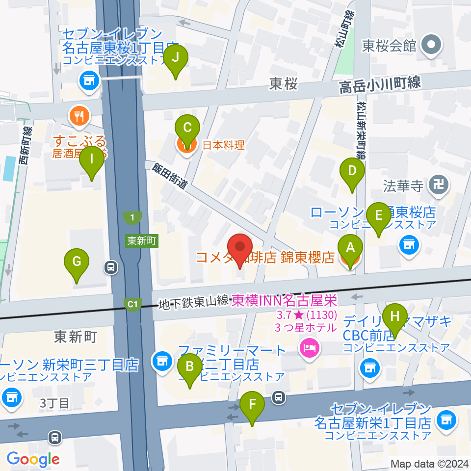 Nancy 名古屋周辺のカフェ一覧地図