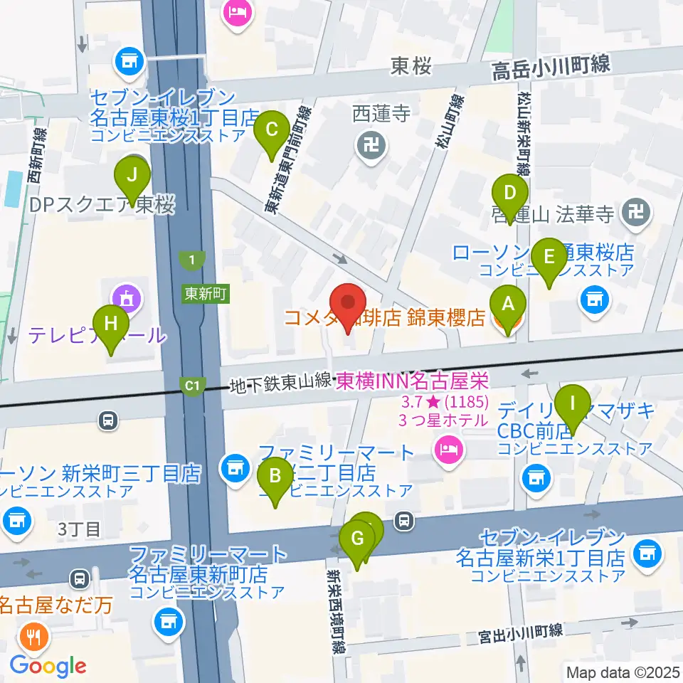Nancy 名古屋周辺のカフェ一覧地図
