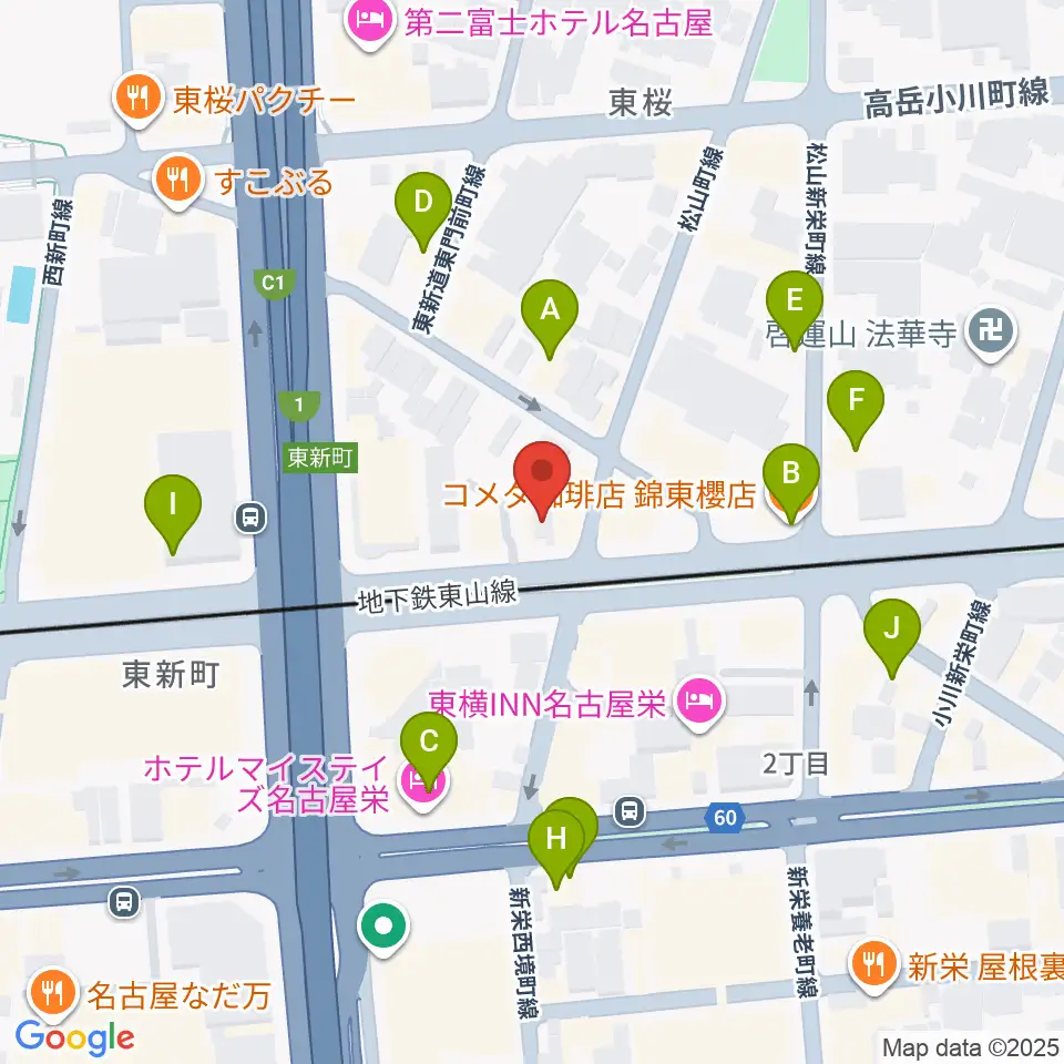 Nancy 名古屋周辺のカフェ一覧地図