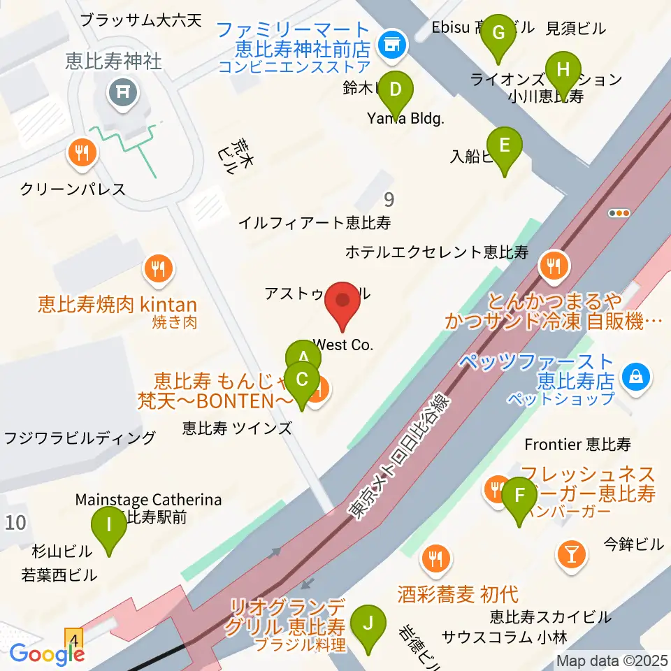 サイケデリズム周辺のカフェ一覧地図