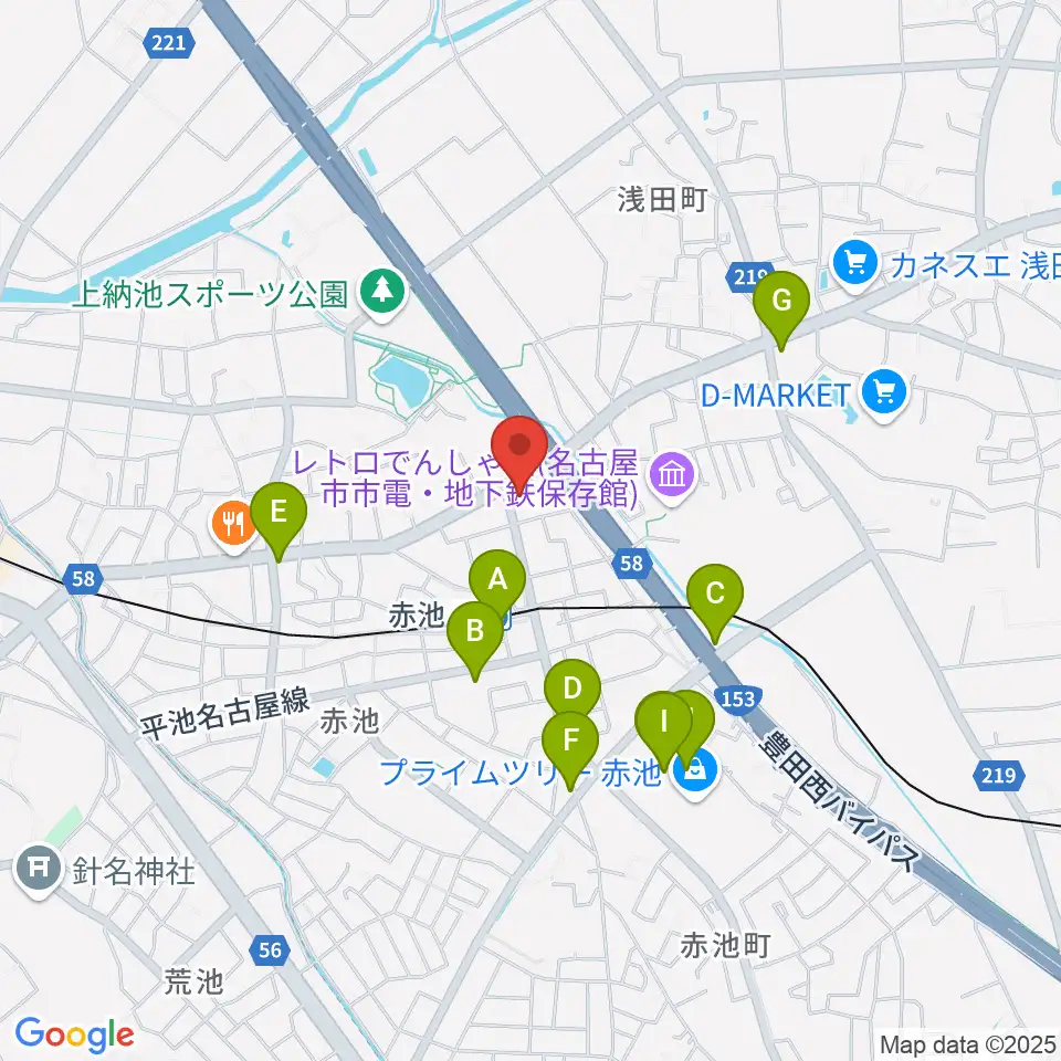 ロージィミュージック赤池校周辺のカフェ一覧地図