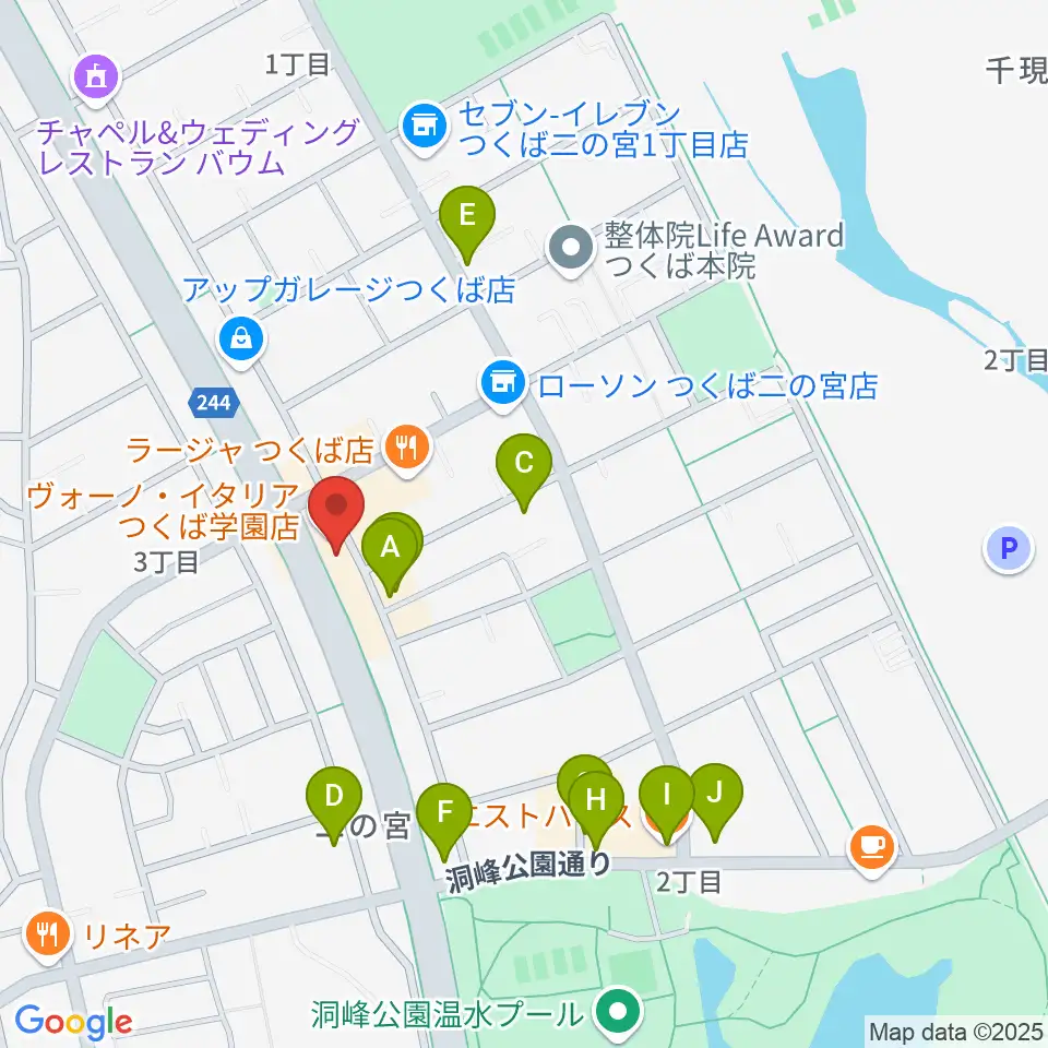 トニカ音楽院周辺のカフェ一覧地図