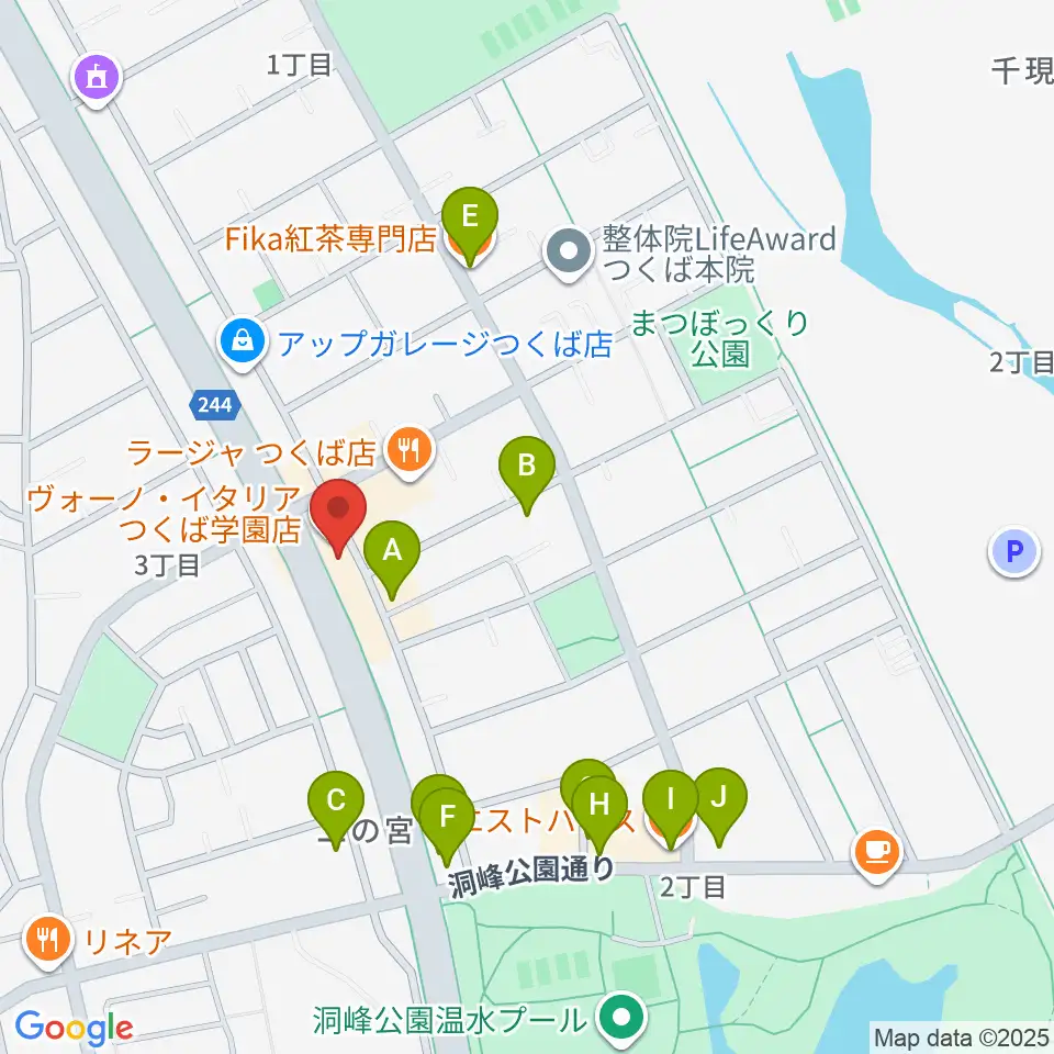 トニカ音楽院周辺のカフェ一覧地図