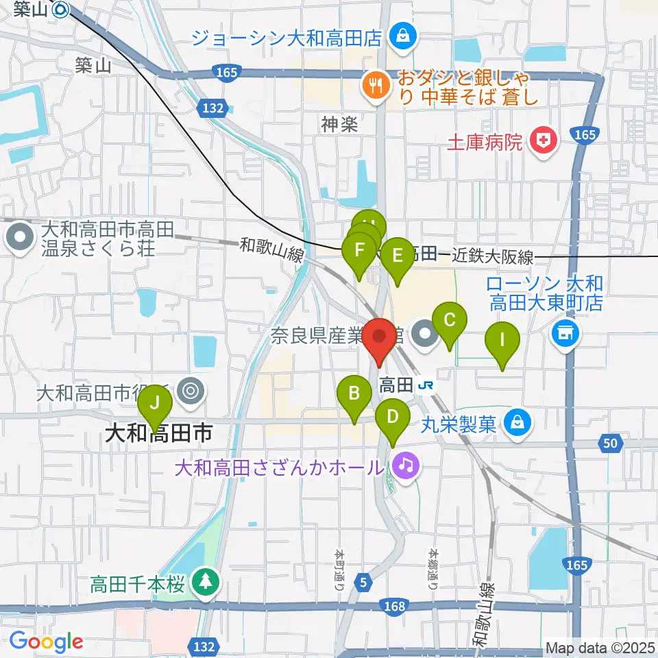 Music Salon Nakagawa周辺のカフェ一覧地図