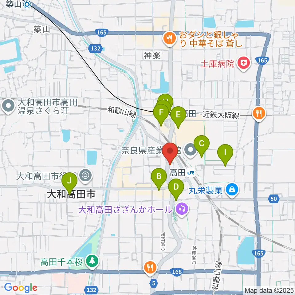 Music Salon Nakagawa周辺のカフェ一覧地図