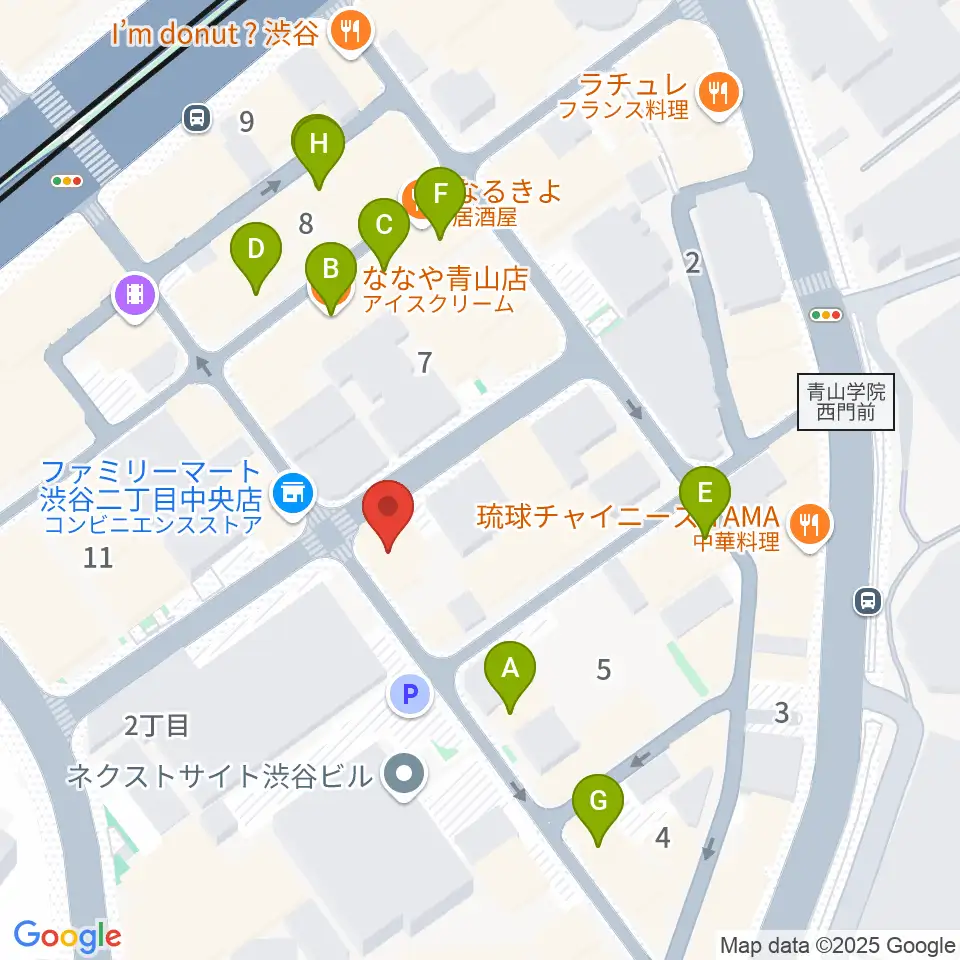 Blue-G周辺のカフェ一覧地図