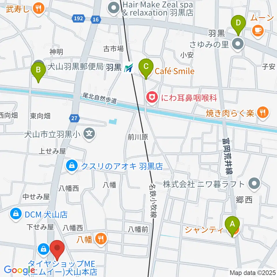 睦美音楽センター周辺のカフェ一覧地図
