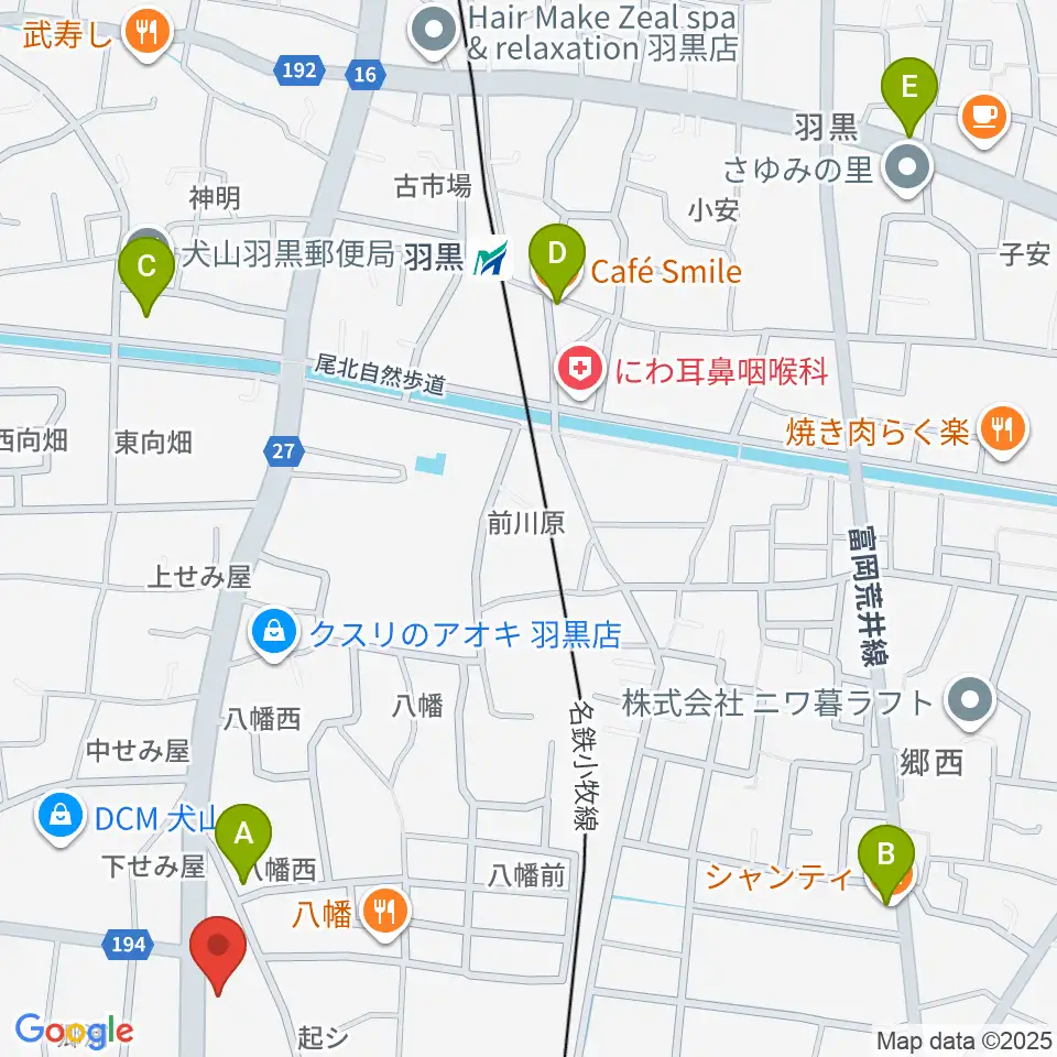 睦美音楽センター周辺のカフェ一覧地図
