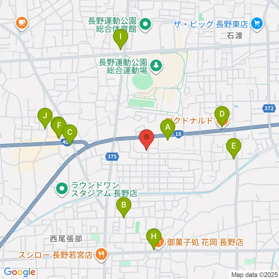 TAKE ONE周辺のカフェ一覧地図