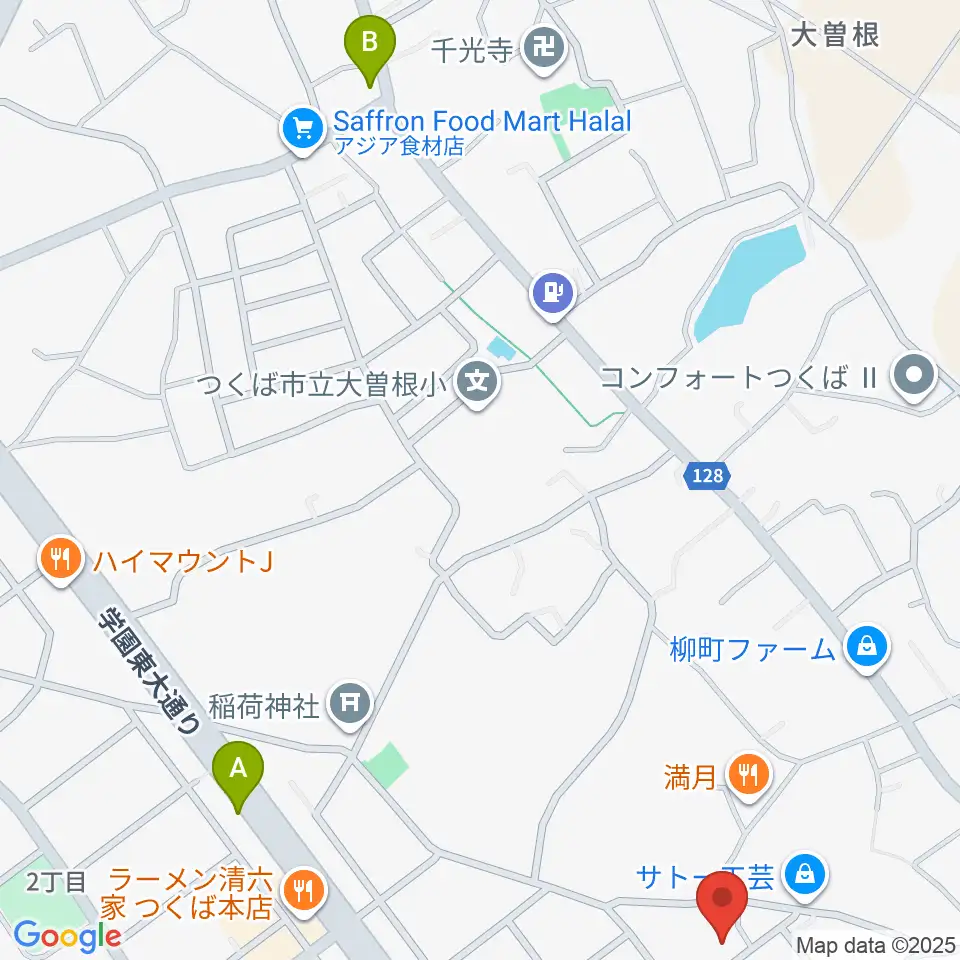 アーデン音楽館 花畑教室周辺のカフェ一覧地図