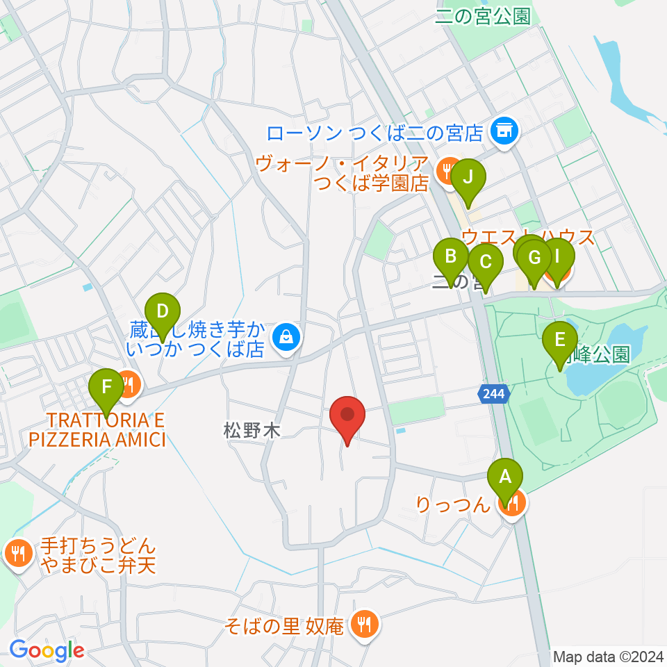 しょうじ音楽教室周辺のカフェ一覧地図